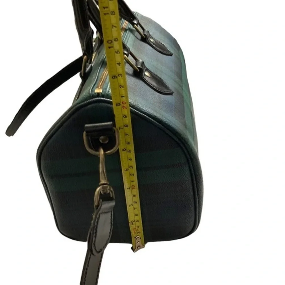 Ralph Lauren polo vintage Blackwatch black watch Plaid Bag – Tartan Leather RARE - Picture 6 of 9